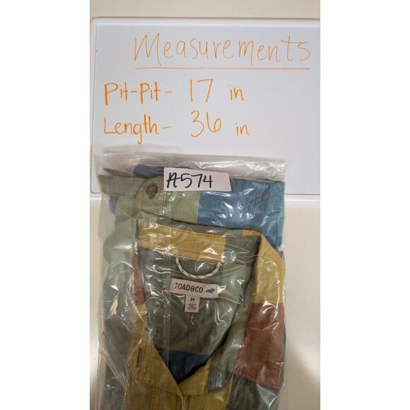 Toad & Co sz M Funday Tie Shirt Dress Organic Cotton Multicolor Checkered Plaid - Picture 14 of 14